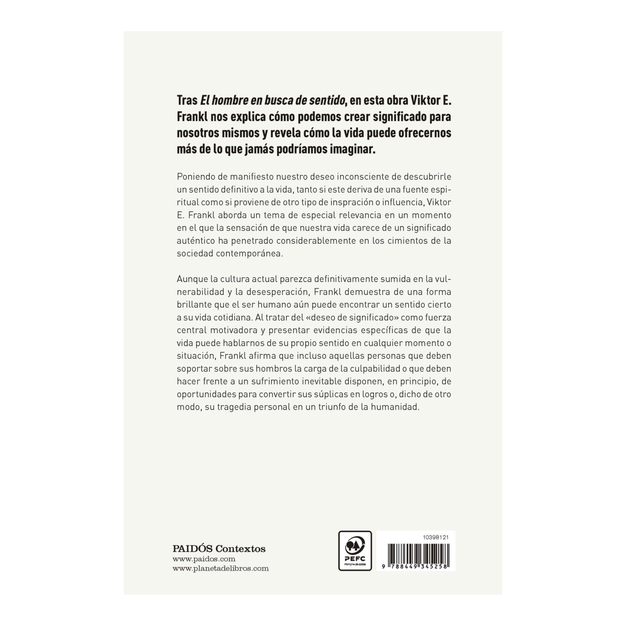El hombre en busca del sentido último: El análisis existencial y la conciencia espiritual del ser humano (Capa mole com abas) 2
