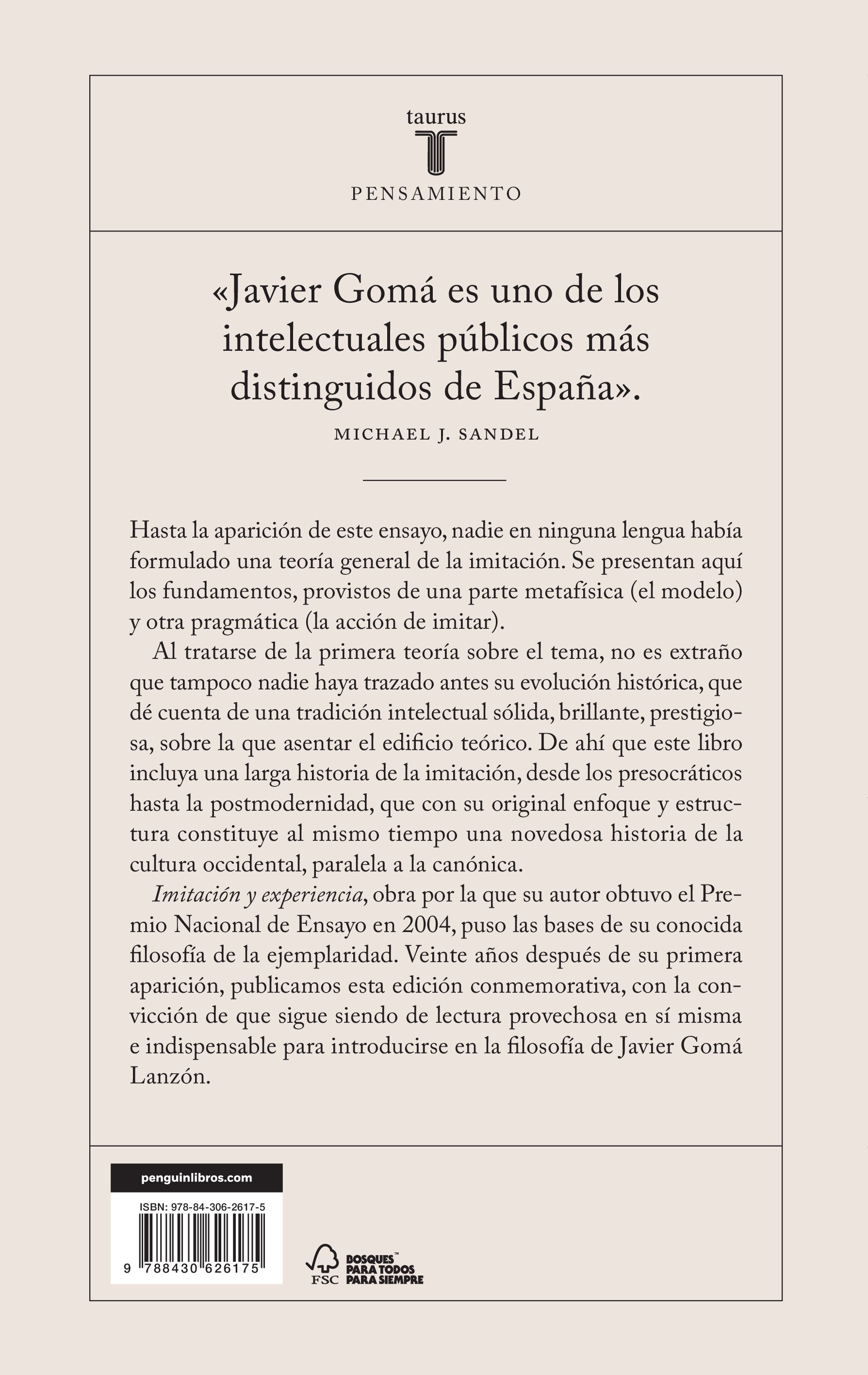 Imitación y experiencia (Tetralogía de la ejemplaridad) 2
