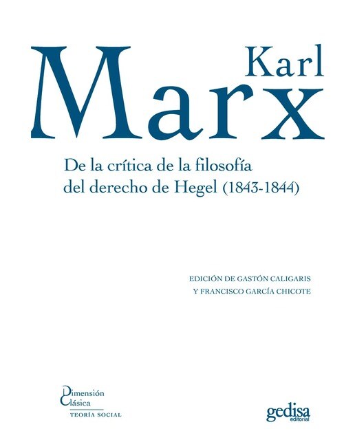De la crítica de la filosofía del derecho de Hegel (1843-1844) (Capa mole com abas) 1