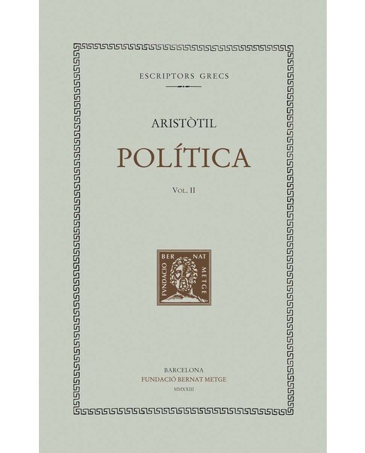 Imagen 0 de Política (vol. II): Llibres IV-VIII