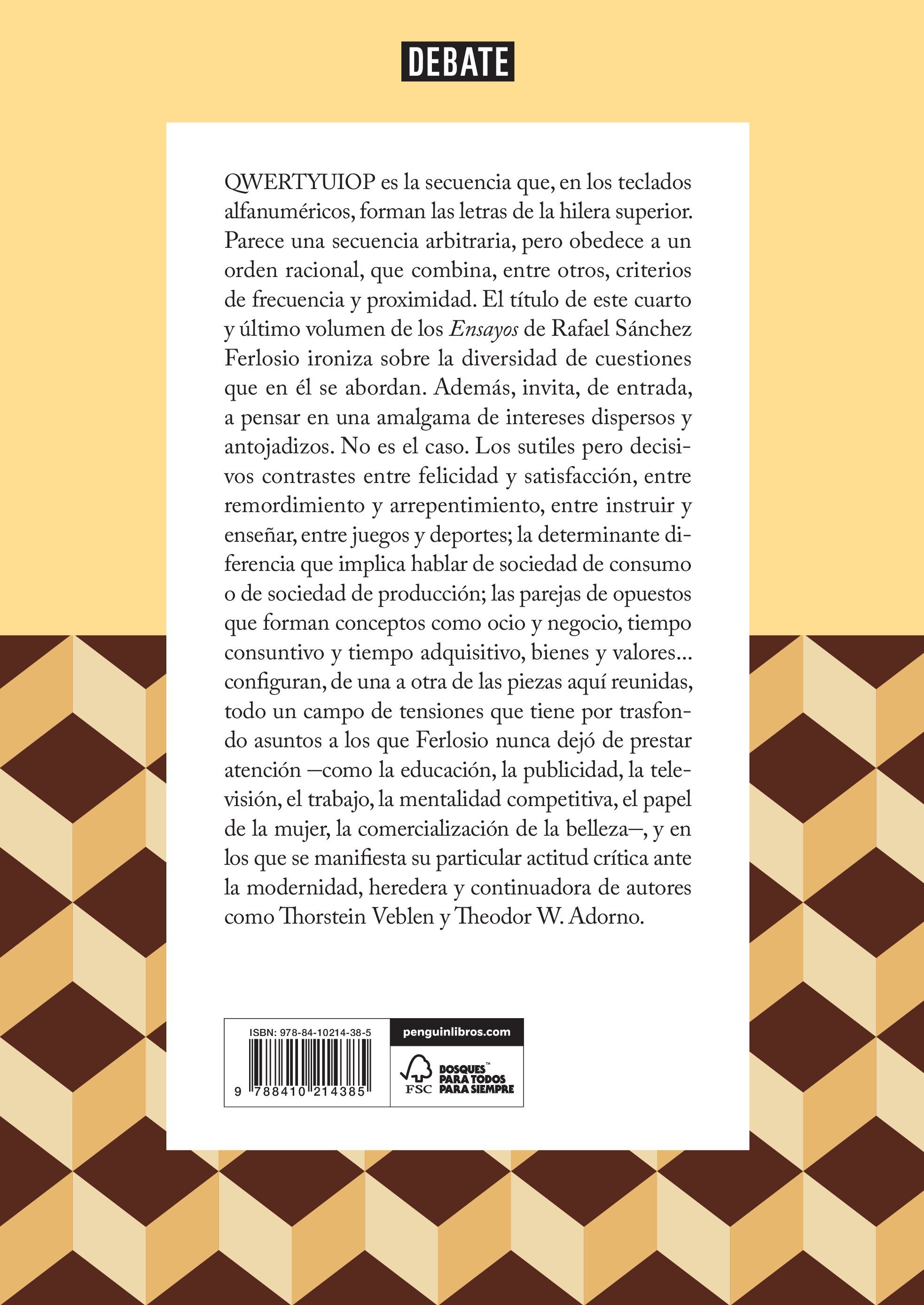 Qwertyuiop (Ensayos 4): Sobre enseñanza, deportes, televisión, publicidad, trabajo y ocio. (Capa mole) 2