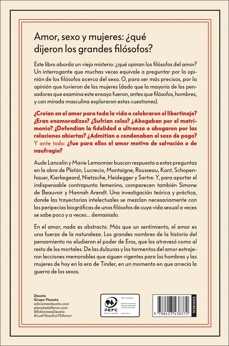 Los filósofos y el amor: De Sócrates a Simone de Beauvoir (Capa mole com abas) 2