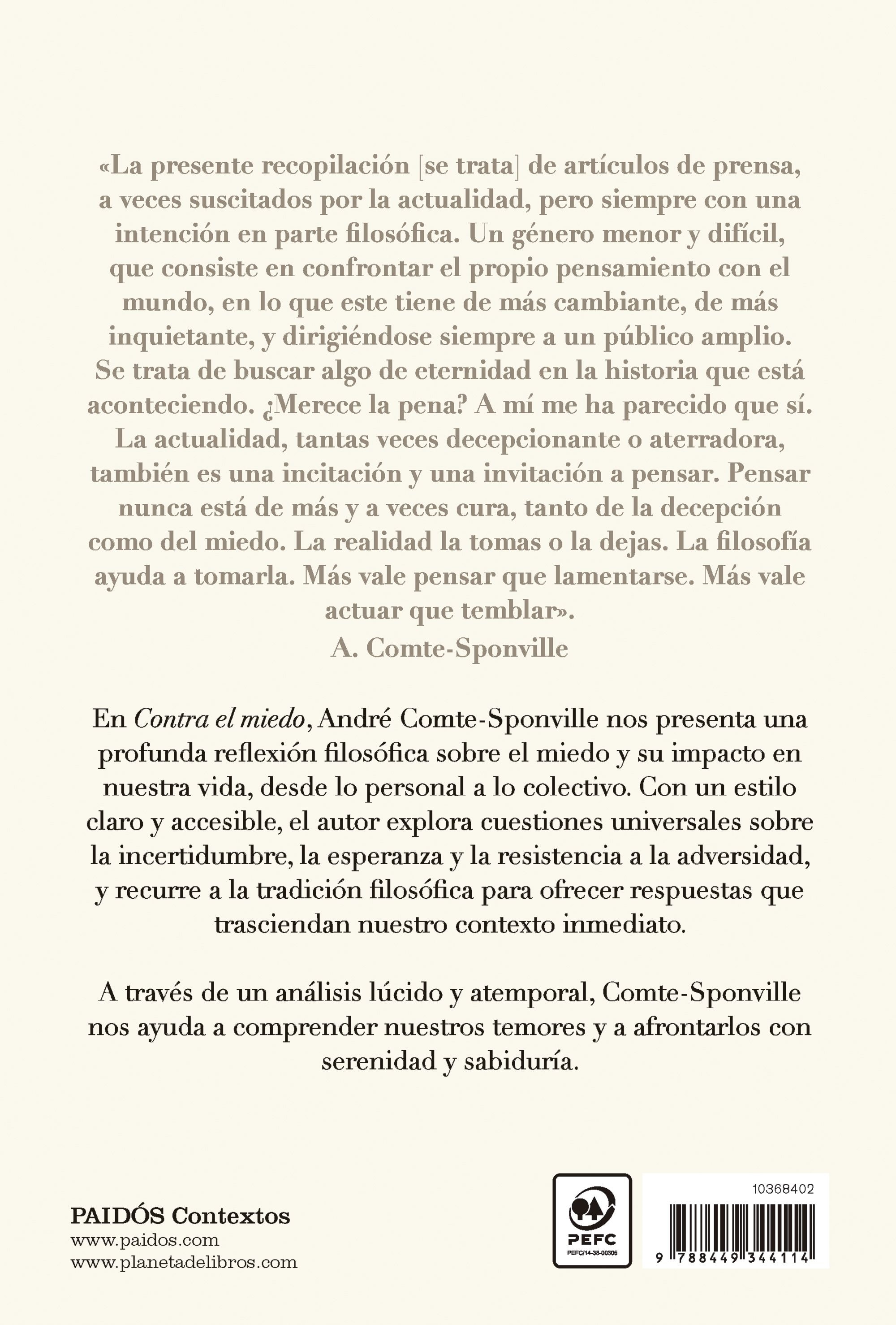 Contra el miedo: Y otras cien reflexiones (Capa mole com abas) 2