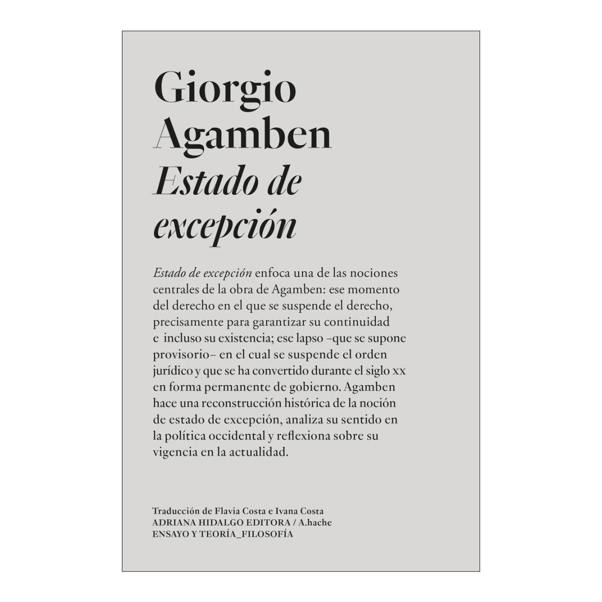 Imagem 0 de ESTADO DE EXCEPCIÓN (Capa Mole com Lapelas)