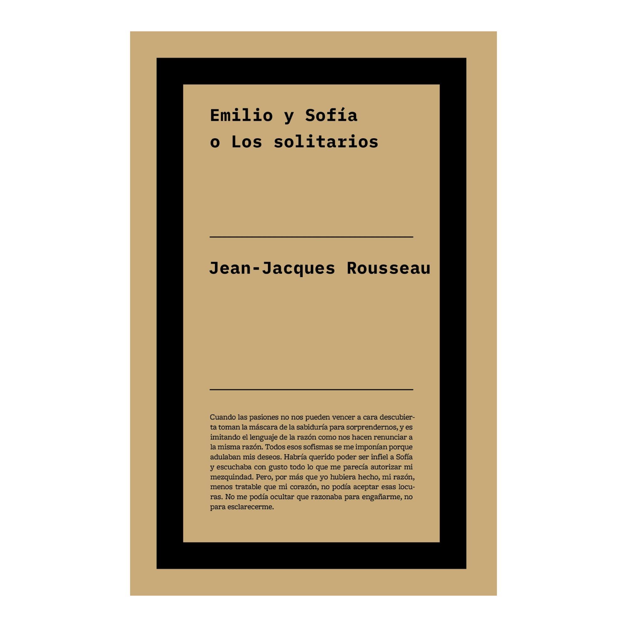 Imagen 0 de EMILIO Y SOFÍA O LOS SOLITARIOS (Tapa blanda)