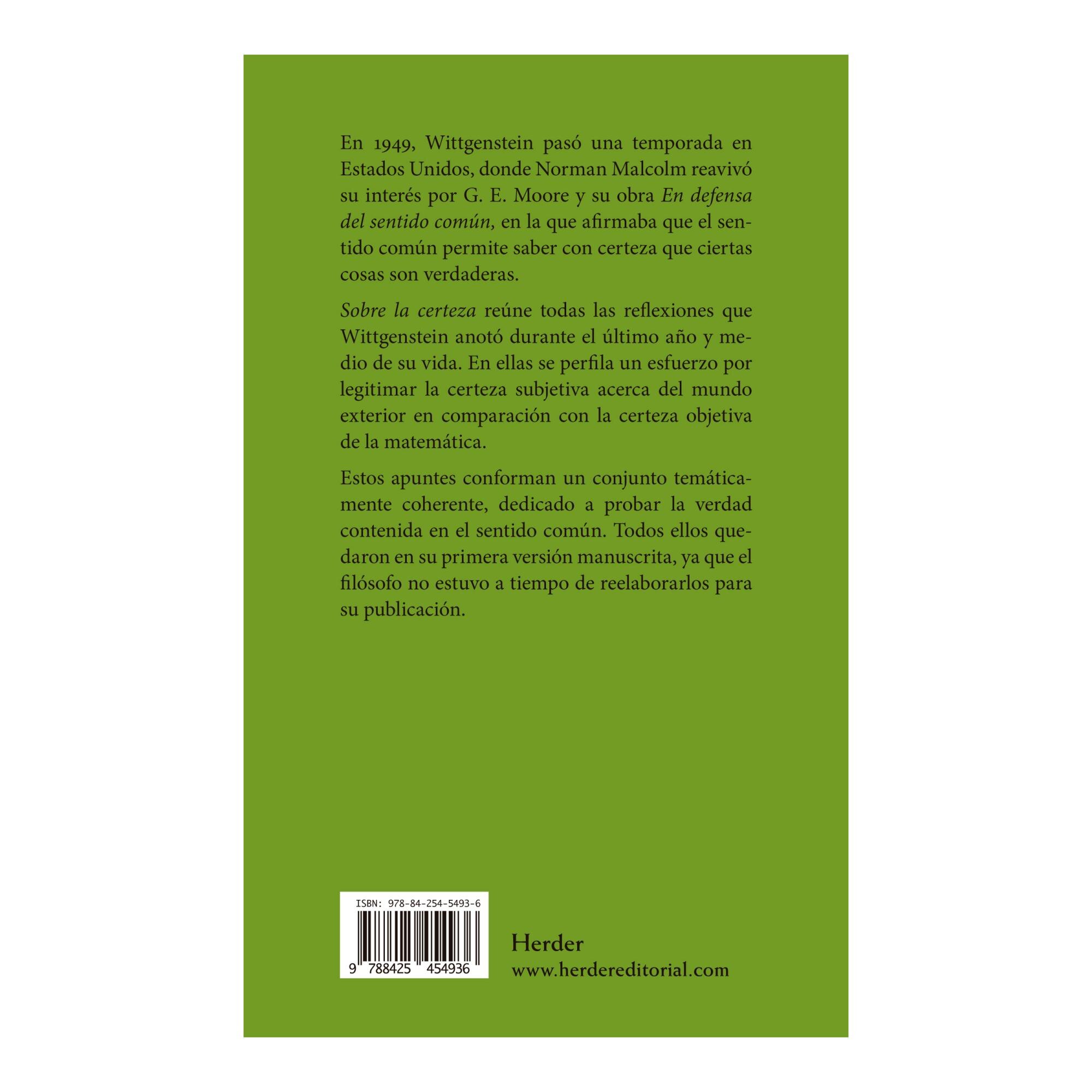 SOBRE LA CERTEZA (Tapa blanda Tapa blanda con solapas) 2