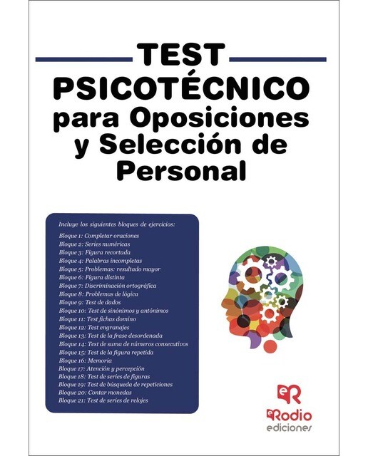 Imagen 1 de Test Psicotécnico para Oposiciones y Selección de Personal  (Tapa blanda)