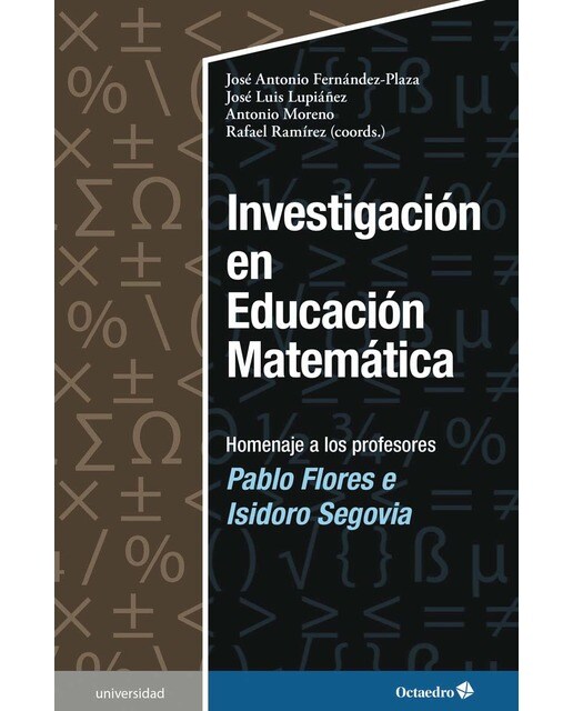 Imagen 0 de Investigación en educación matemática: Homenaje a los profesores pablo flores e isidoro segovia  (Tapa blanda)