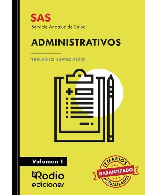 Imagen 0 de SAS 2024. Administrativos. Temario Específico. Volumen 1. Servicio Andaluz de Salud  (Tapa blanda)