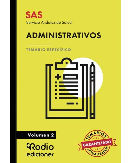 Imagen 0 de SAS 2024. Administrativos. Temario Específico. Volumen 2. Servicio Andaluz de Salud  (Tapa blanda)