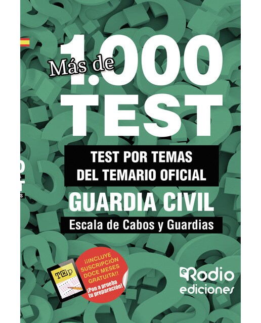 Imagen 0 de Guardia Civil 2024. Escala de Cabos y Guardias. Test del Temario Oficial. Más de mil preguntas tipo test  (Tapa blanda)