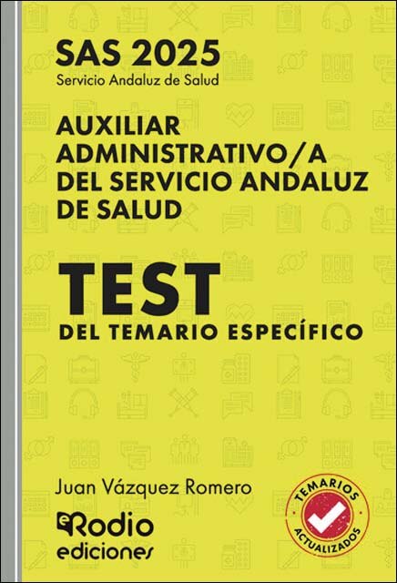 Imagem 0 de Auxiliar Administrativo a del Servicio Andaluz de Salud. SAS 2025. Test del Temario Específico (Capa mole)