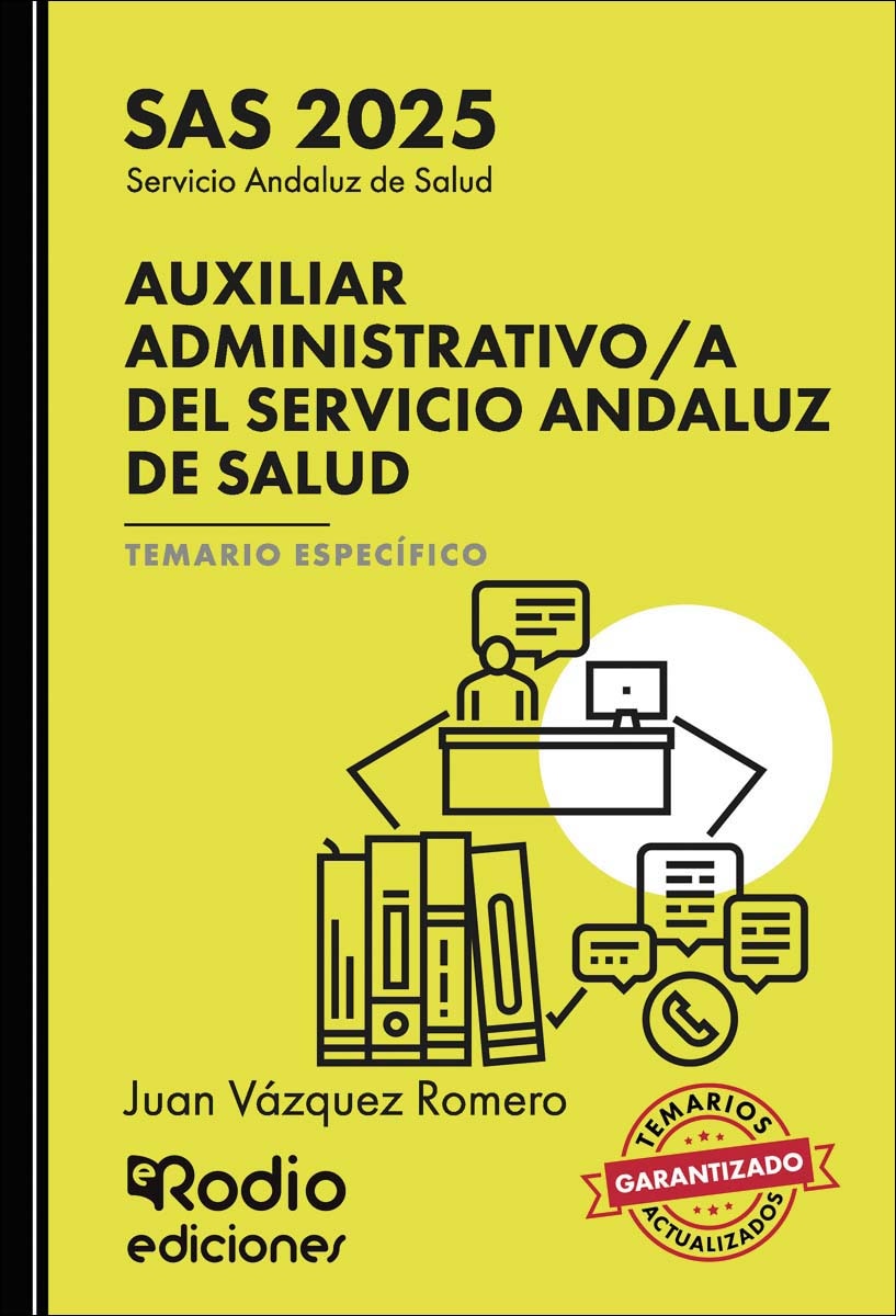 Imagem 0 de Auxiliar Administrativo a del Servicio Andaluz de Salud. SAS 2025. Temario Específico (Capa mole)