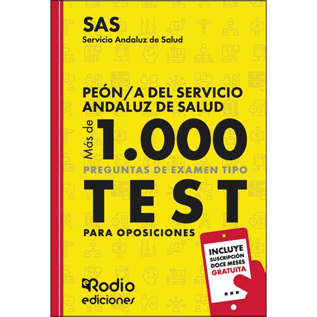 Peón a del Servicio Andaluz de Salud. SAS. Más de 1.000 preguntas de examen tipo test para oposiciones (Capa mole) 1