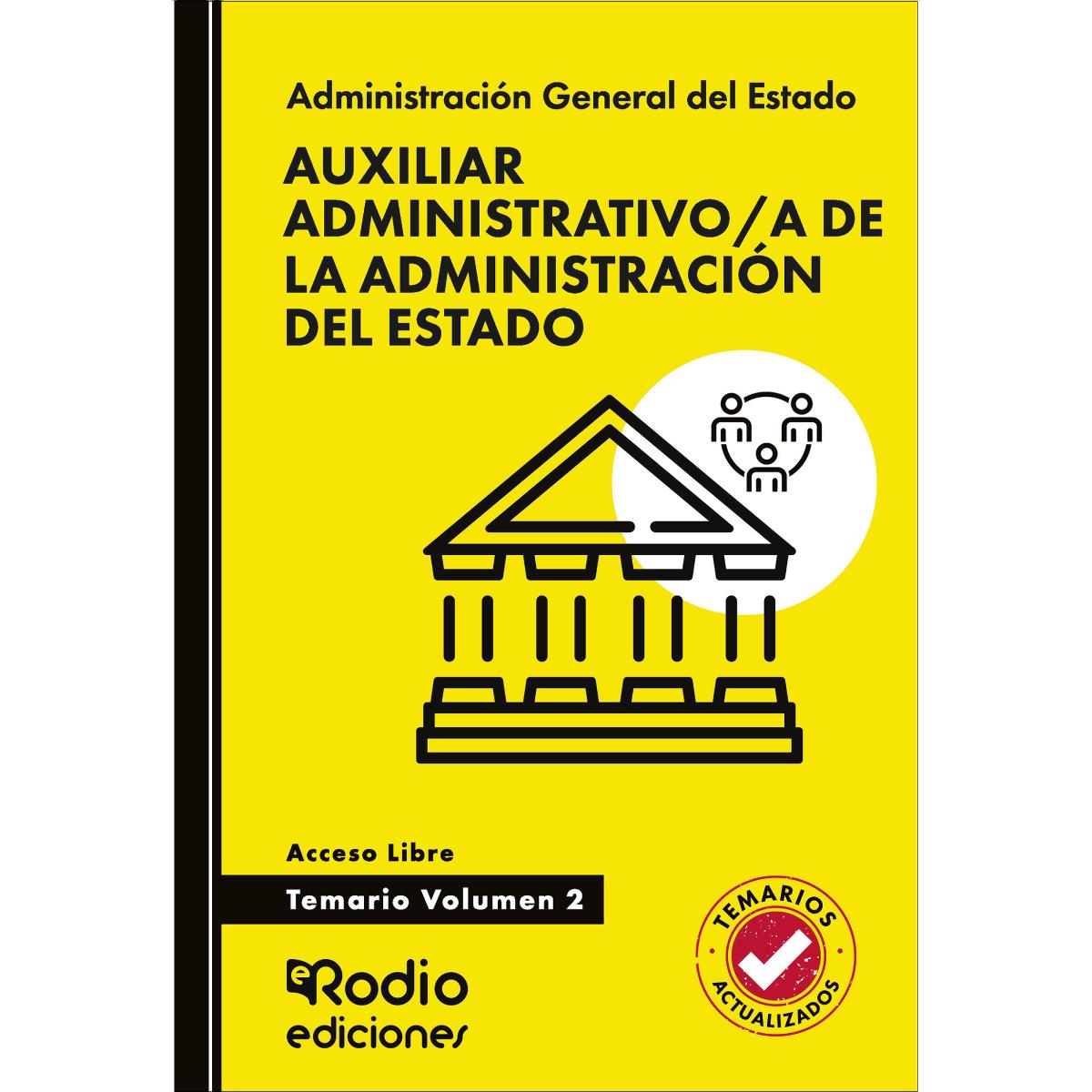 Auxiliar Administrativo a de la Administración del Estado. Temario. Volumen 2. Acceso Libre (Capa mole) 1