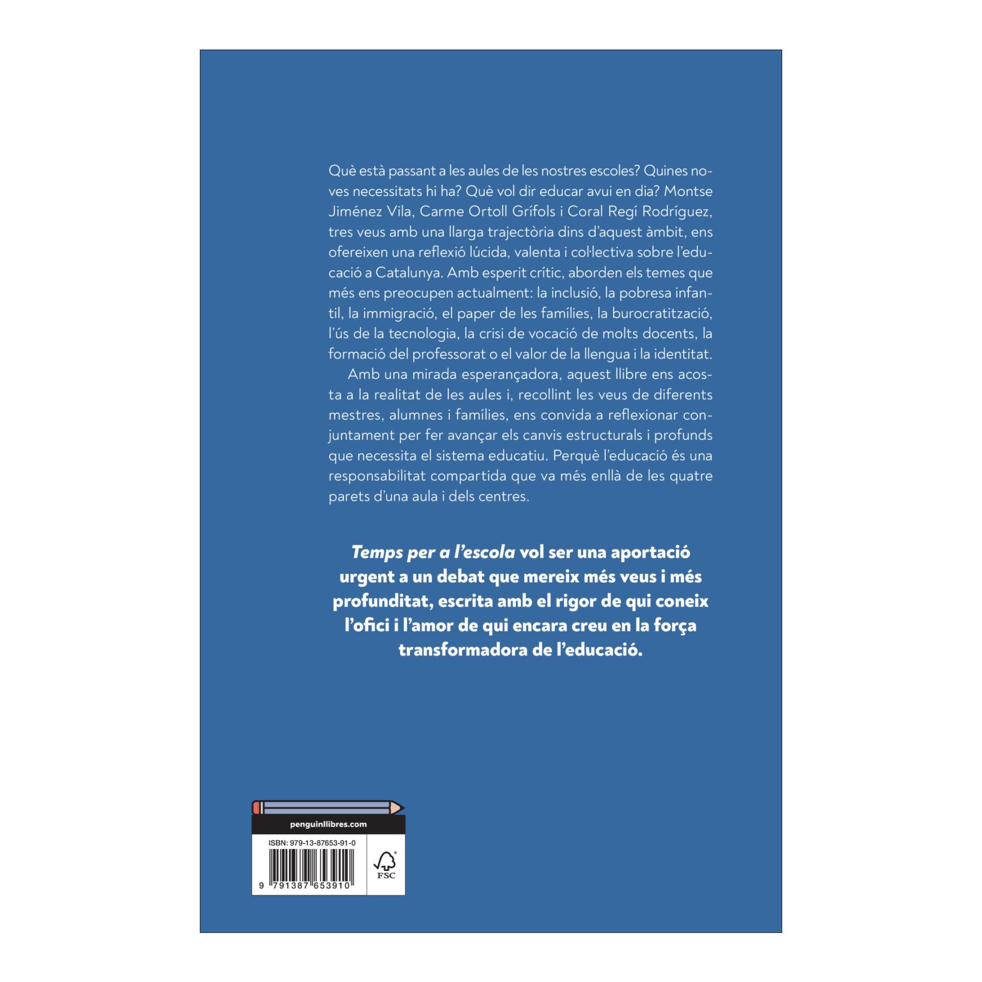 Temps per a l'escola: Una mirada col·lectiva, valenta i propositiva sobre el debat educatiu (Capa mole) 2