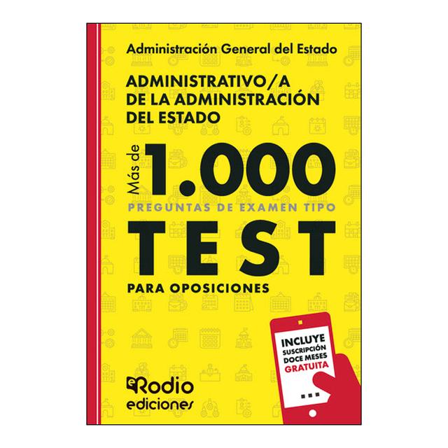 Administrativo a de la Administración del Estado. Más de 1.000 preguntas de examen tipo test para oposiciones (Capa mole) 1