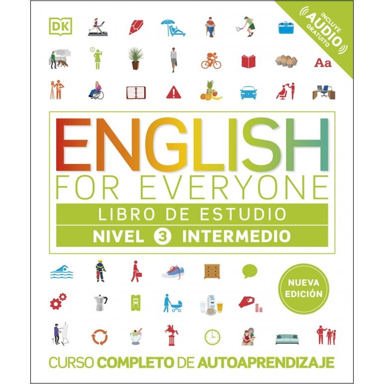 English for Everyone - Libro de estudio (nivel 3 Intermedio): Curso completo de autoaprendizaje  (Tapa blanda) 1