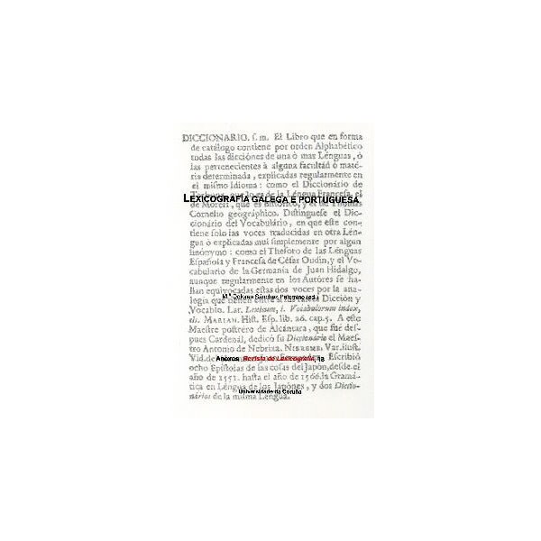 Lexicografia Galega E Portuguesa Revista 1