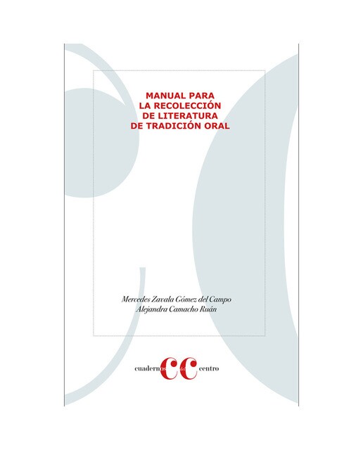 Manual para la recolección de literatura de tradic 1
