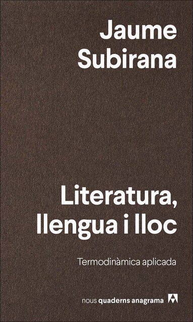 Imagem 0 de Literatura, llengua i lloc: Termodinàmica aplicada (Capa mole)