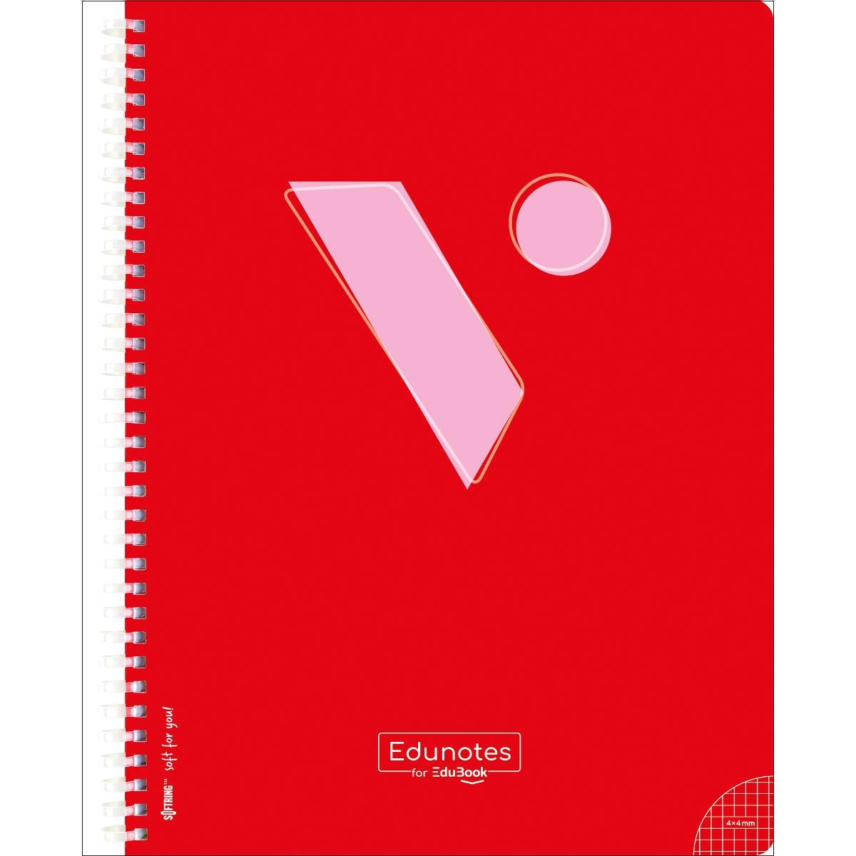 Edunotes libreta a4 espiral roja 80 hojas cuadricu 1