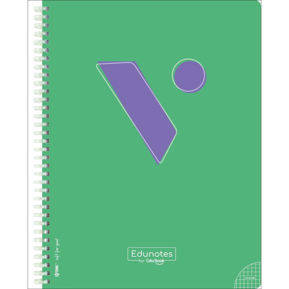 Edunotes libreta a4 espiral verde 80 hojas cuadric 1