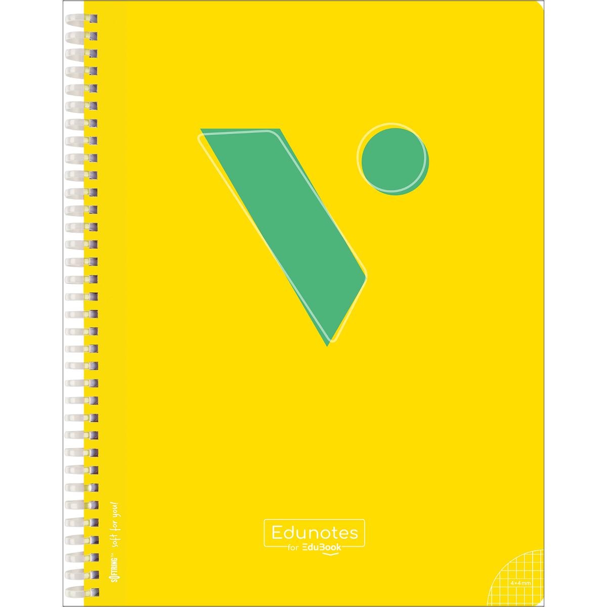 Edunotes libreta a4 espiral amarilla 80hojas cuad 1