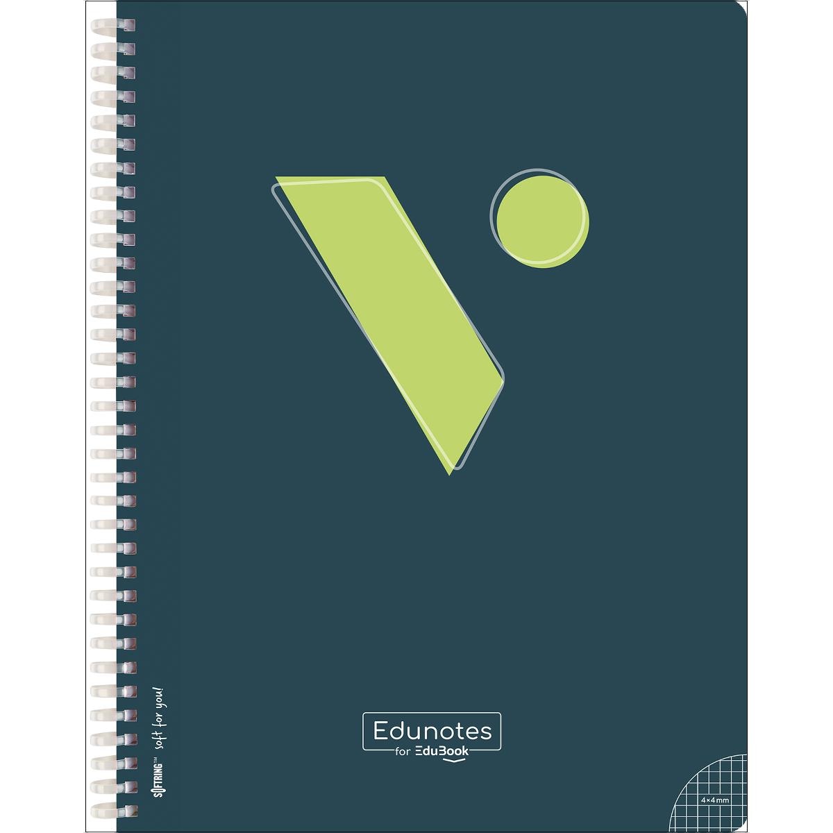 Edunotes libreta a4 espiral negra 80 hojas cuadric 1