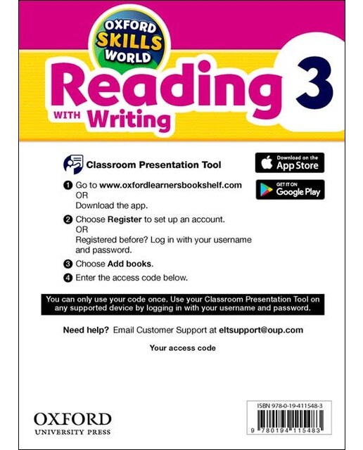 Oxford Skills World: Reading & Writing 3. Classroom Presentation Tool Access Card 1