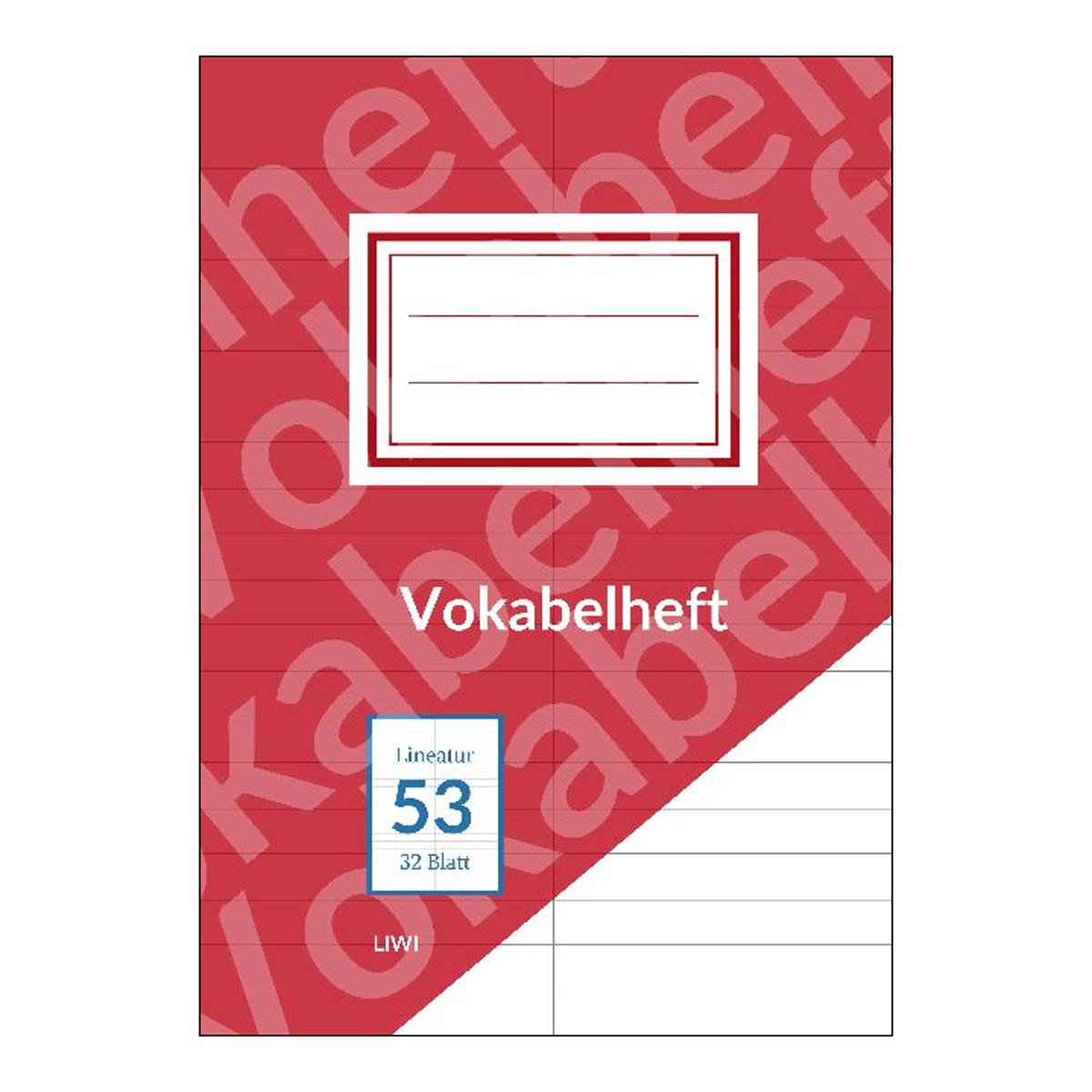 Vokabelheft A5 liniert - Lineatur 53 1