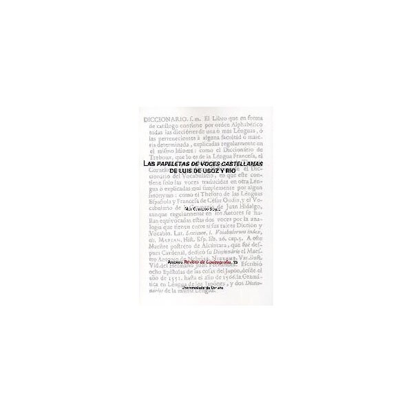 Las papeletas de voces castellanas de Luis de Usoz y Río (Capa mole com abas) 1