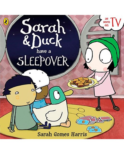 Sarah and duck have a sleepover