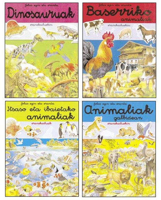 Jolas egin eta erantsi animaliak (4 titulu)(Tapa blanda) 1