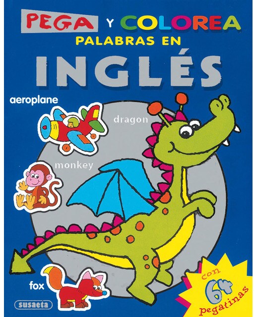 Pega y colorea palabras en inglés(Tapa blanda) 1
