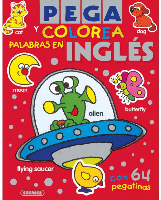 Pega y colorea palabras en inglés(Tapa blanda) 1