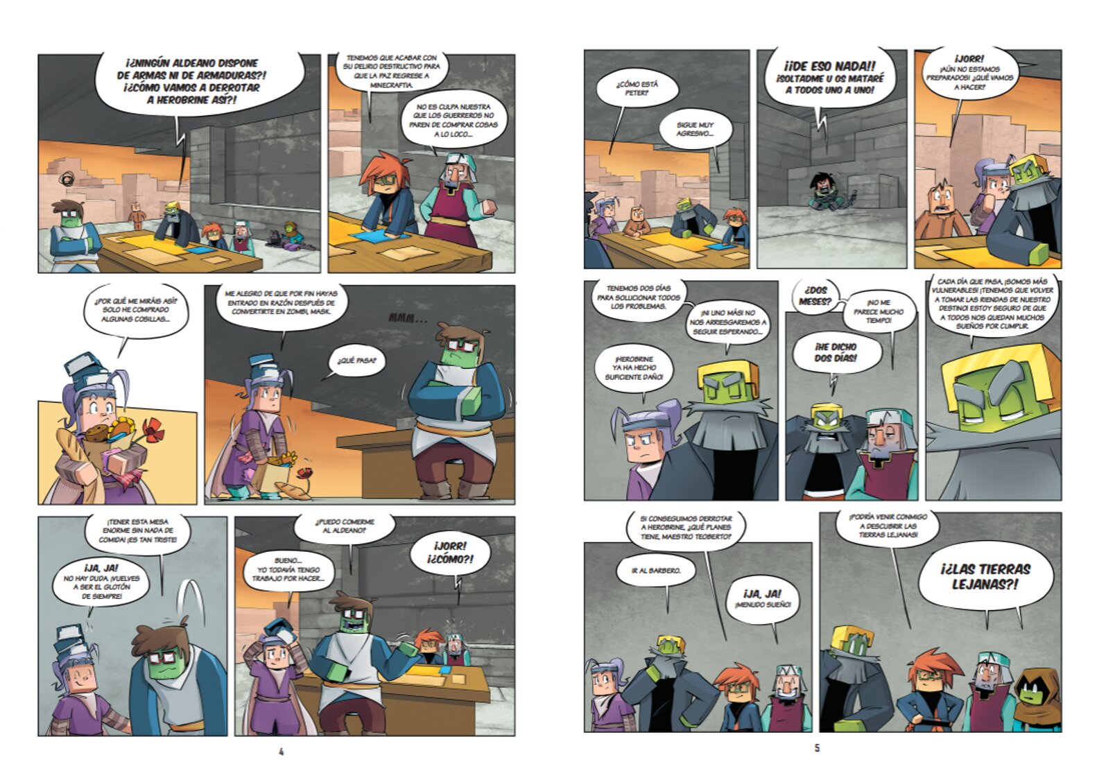 Minecraft. Diario de un aldeano pringao. Cómic 8: Listos para la batalla 4