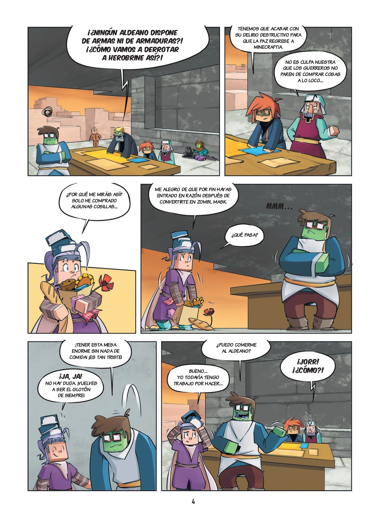 Minecraft. Diario de un aldeano pringao. Cómic 8: Listos para la batalla 5