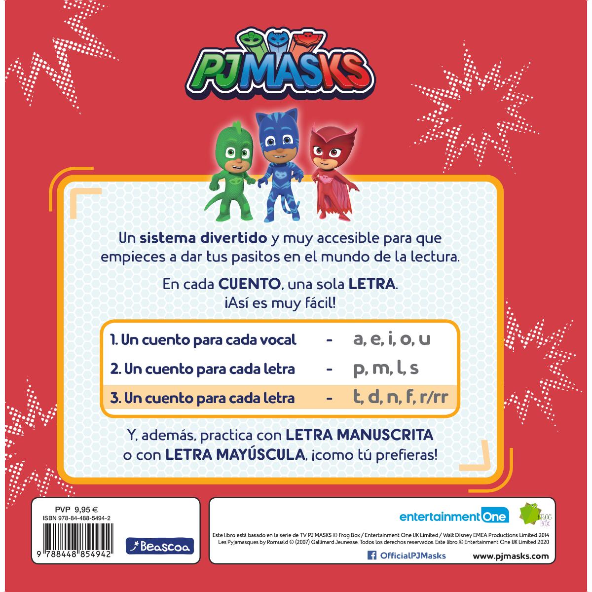 PJ Masks. Lectoescritura - Leo con PJ Masks. Un cuento para cada letra: t, d, n, f, r/rr (Capa dura) 2
