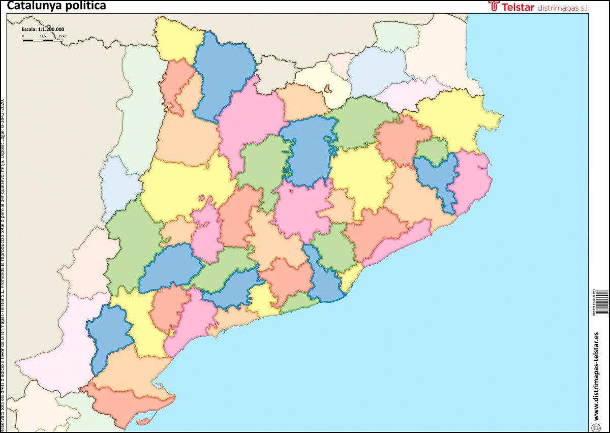 Mapa mut catalunya política paquet 25 unitats 1