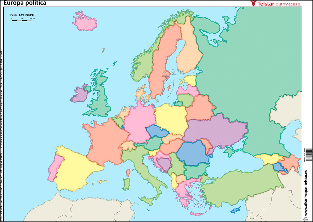 Mapa mut europa política paquet 25 unitats 1