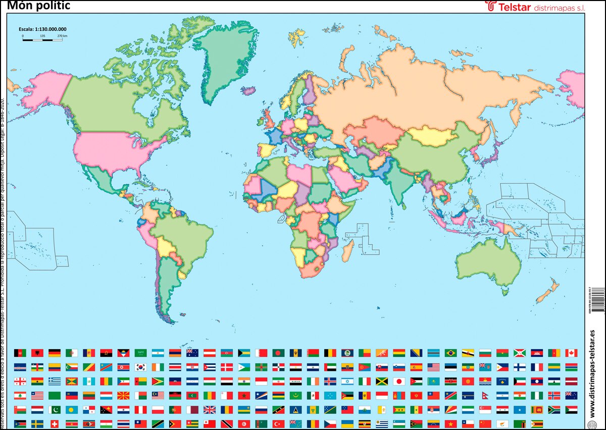 Imagem 0 de Mapa mut món polític paquet 25 unitats