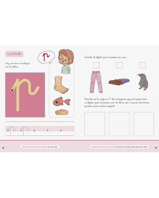 Creciendo con Montessori. Cuadernos de actividades - Aprendo a leer y escribir con el método Montessori (nivel 1): Libro de actividades  (Tapa blanda) 6