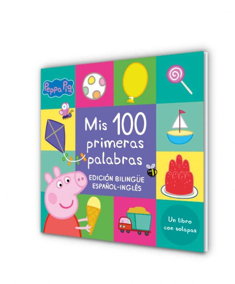 Peppa Pig. Libro de cartón con solapas - Mis 100 primeras palabras: Edición bilingüe español-inglés 2