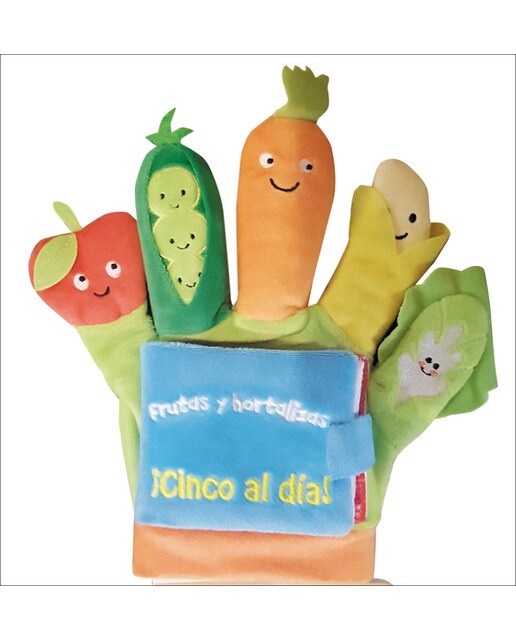 FRUTAS Y HORTALIZAS: ¡CINCO AL DÍA! (LIBRO GUANTE CON TÍTERES DE DEDO) 1