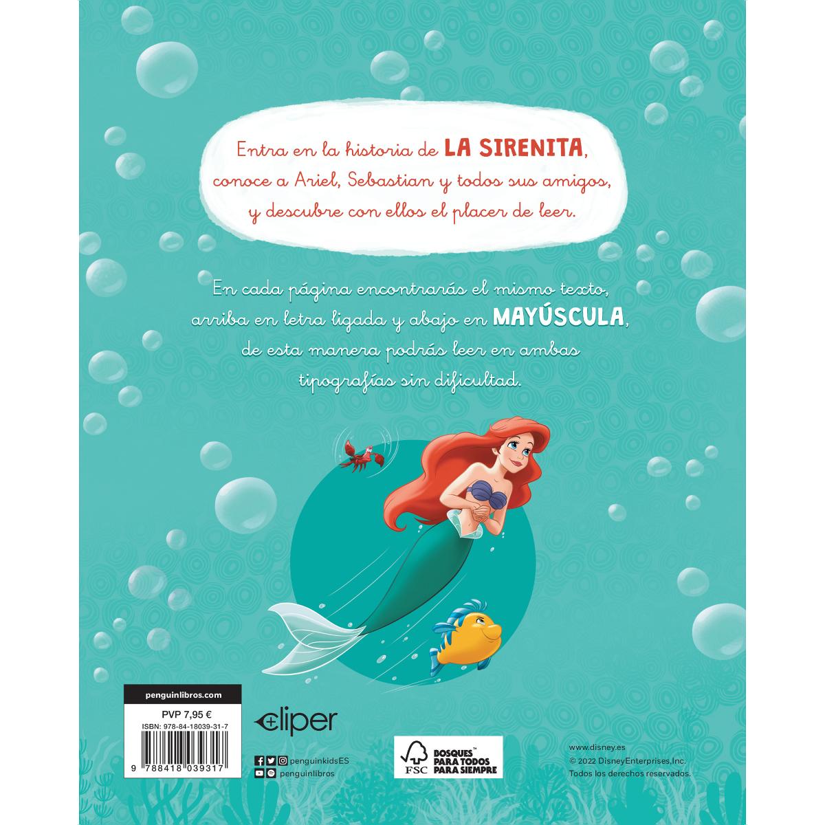 La Sirenita. Ya leo solo (Disney. Lectoescritura): Con textos en letra ligada y mayúscula (Capa mole) 2