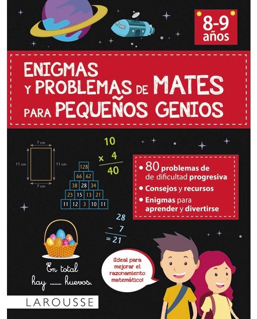 Imagem 0 de Enigmas y problemas de mates para pequeños genios (8-9 años)(Tapa blanda)