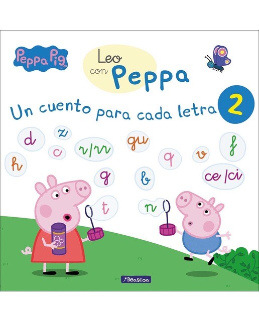 Peppa Pig. Lectoescritura - Leo con Peppa. Un cuento para cada letra: t, d, n, f, r/rr, h, c, q, p, gu, b, v, z, ce/ci: . (Capa dura) 1