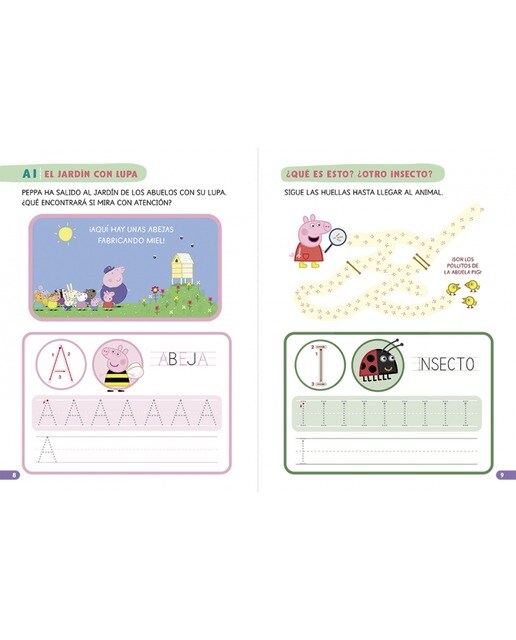 Peppa Pig. Primeros aprendizajes - Aprende Lengua con Peppa Pig. Escribo letras mayúsculas (+3 años): Cuaderno preescolar: Traza y escr (Tapa blanda) 2