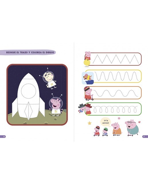 Peppa Pig. Primeros aprendizajes - Aprende Lengua con Peppa Pig. Escribo letras mayúsculas (+3 años): Cuaderno preescolar: Traza y escr (Tapa blanda) 3